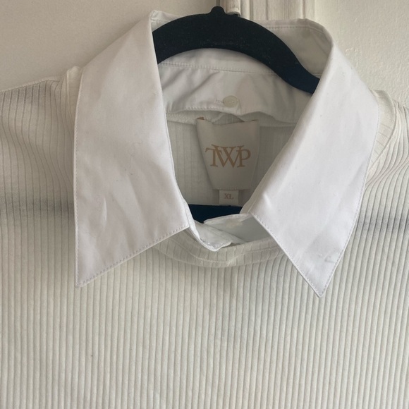 NEW TWP boy tee with collar in ivory XL removable collar - Picture 8 of 10